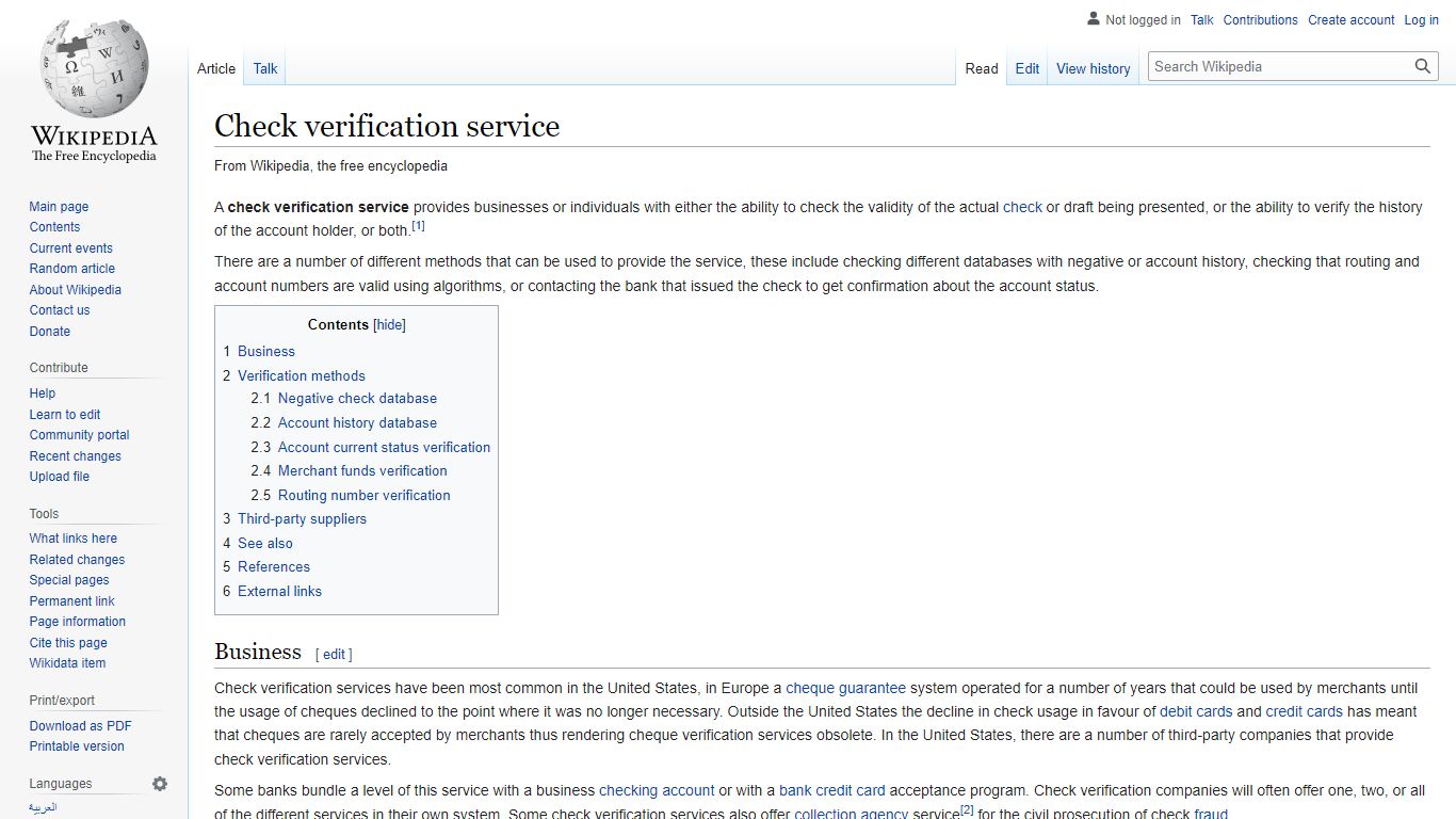Check verification service - Wikipedia